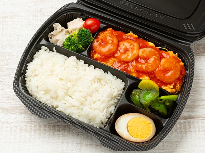 【BOX弁当】エビと玉子のチリソース