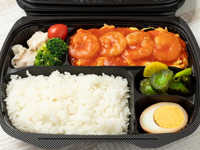 【BOX弁当】エビと玉子のチリソース