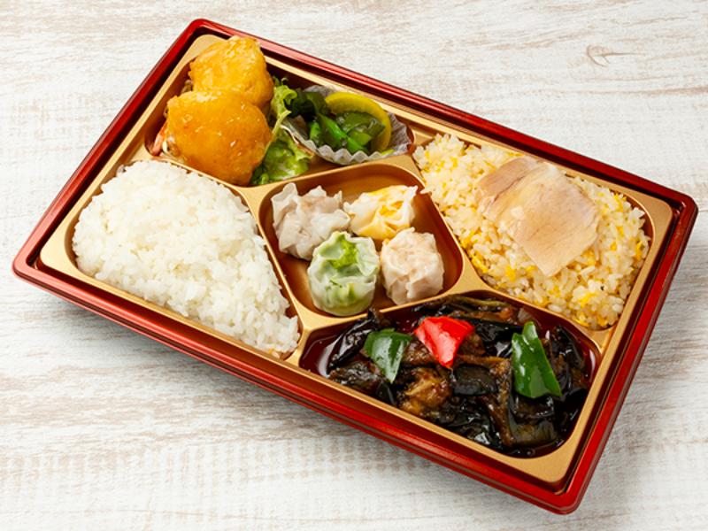 【豪華！】エビマヨ＆麻婆茄子いろどり弁当