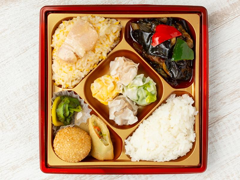 【華やか！】麻婆茄子＆焼売スクエア弁当