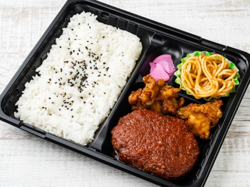 トマトソースのハンバーグ弁当