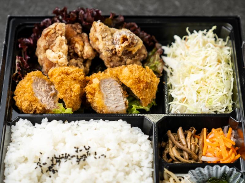 【北海道産ブランド豚使用】4元神威豚のヒレかつと唐揚げ御膳