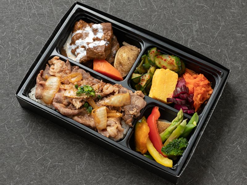黒毛牛焼肉とタンシチュー弁当