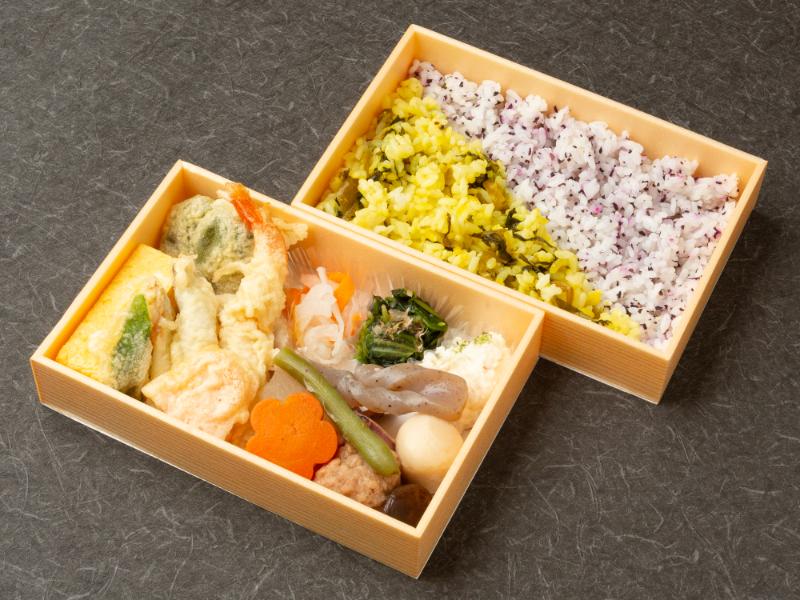天ぷら御膳　高菜ゆかりご飯