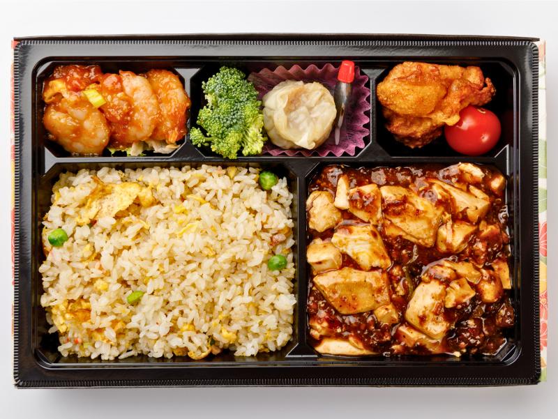 四川麻婆豆腐と海老チリソース弁当