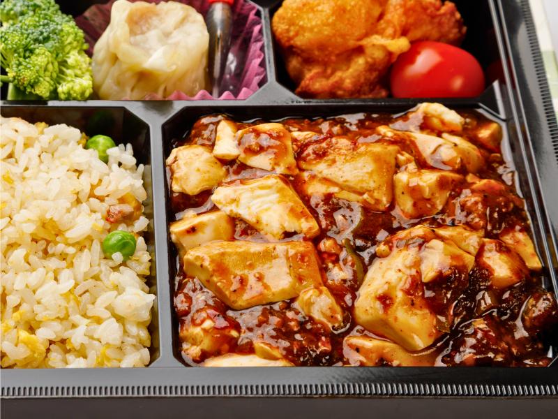 四川麻婆豆腐と海老チリソース弁当