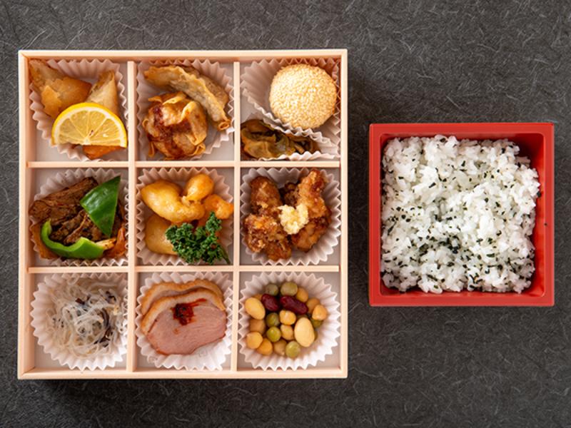 広東風中華幕内とわかめご飯