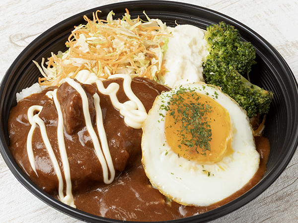 自家製デミグラスソースのロコモコ丼