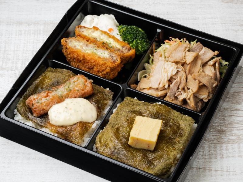 【肉×肉の海苔弁】本気の生姜焼き・チーズメンチカツ