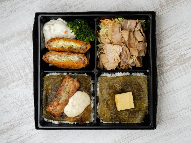 【肉×肉の海苔弁】本気の生姜焼き・チーズメンチカツ