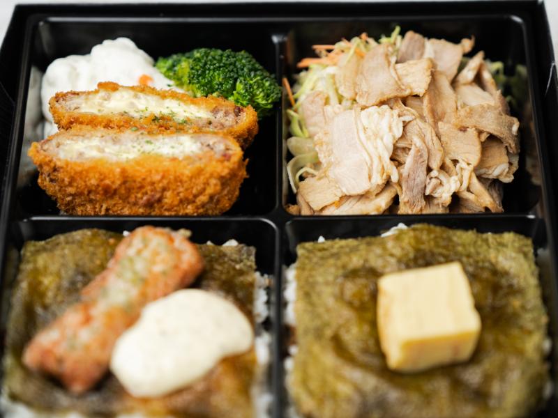 【肉×肉の海苔弁】本気の生姜焼き・チーズメンチカツ