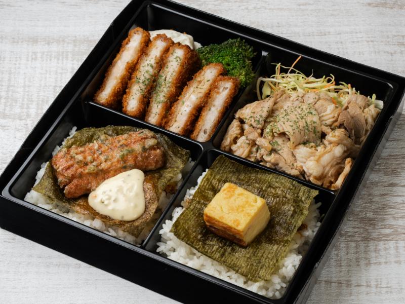 【肉×肉の海苔弁】熟成ロースカツ～芳醇中農ソースかけ～・生姜焼き