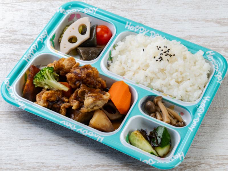 鶏と野菜の黒酢あん弁当