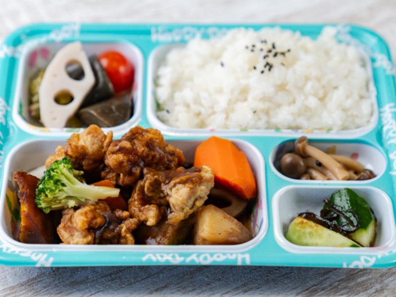 鶏と野菜の黒酢あん弁当