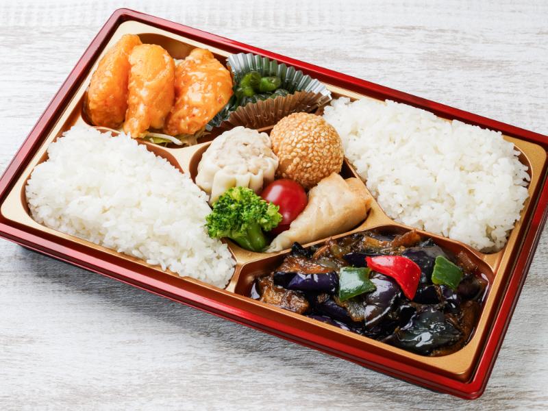 【豪華！】麻婆ナス＆エビマヨ弁当