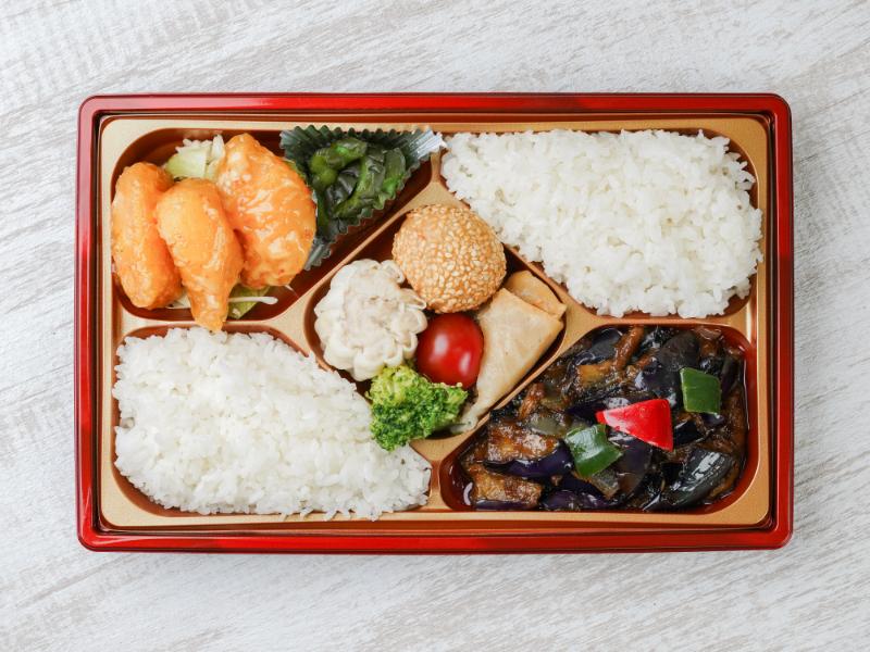 【豪華！】麻婆ナス＆エビマヨ弁当