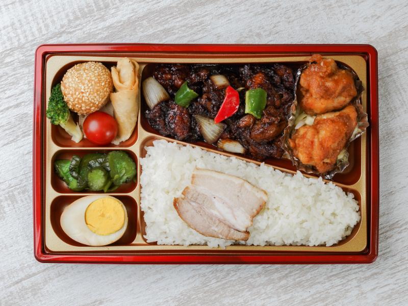 魚の黒酢ソース＆特製唐揚げ弁当
