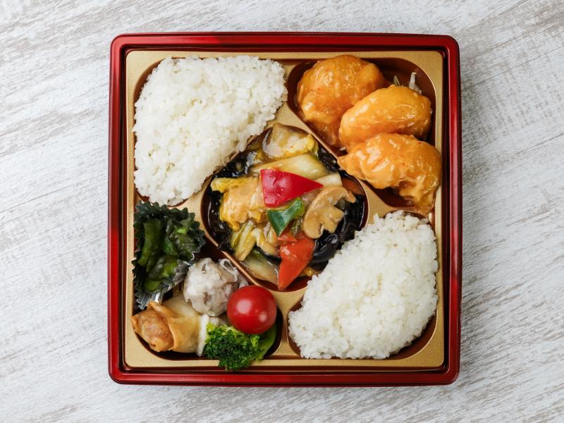 【華やか！】回鍋肉＆エビマヨのスクエア弁当