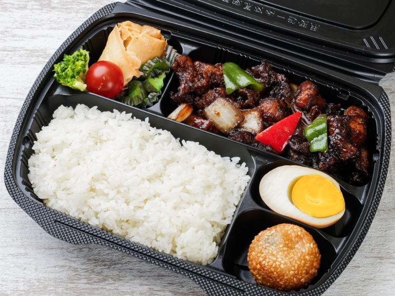 【BOX弁当】白身魚の黒酢ソース