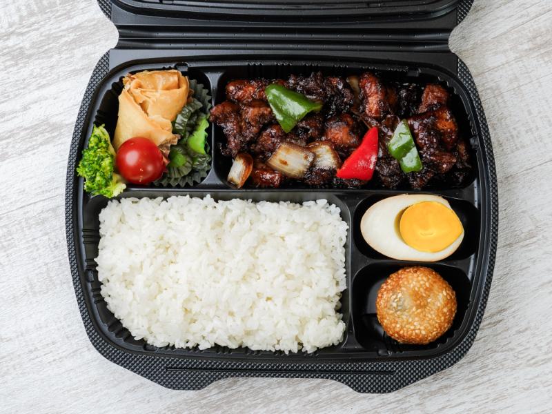 【BOX弁当】白身魚の黒酢ソース