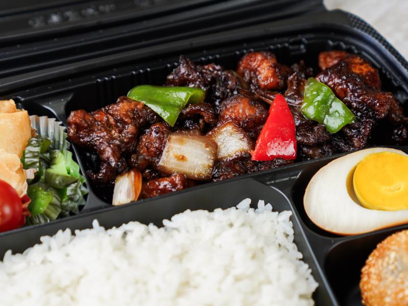 【BOX弁当】白身魚の黒酢ソース