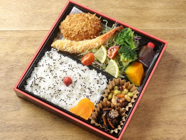 楽万極上クロケット＆海老フライ弁当