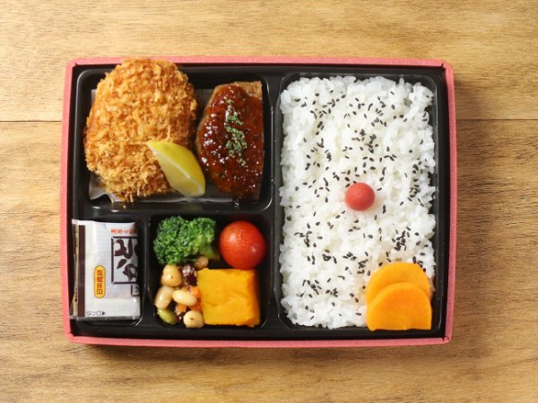 楽万クロケット＆ハンバーグ弁当